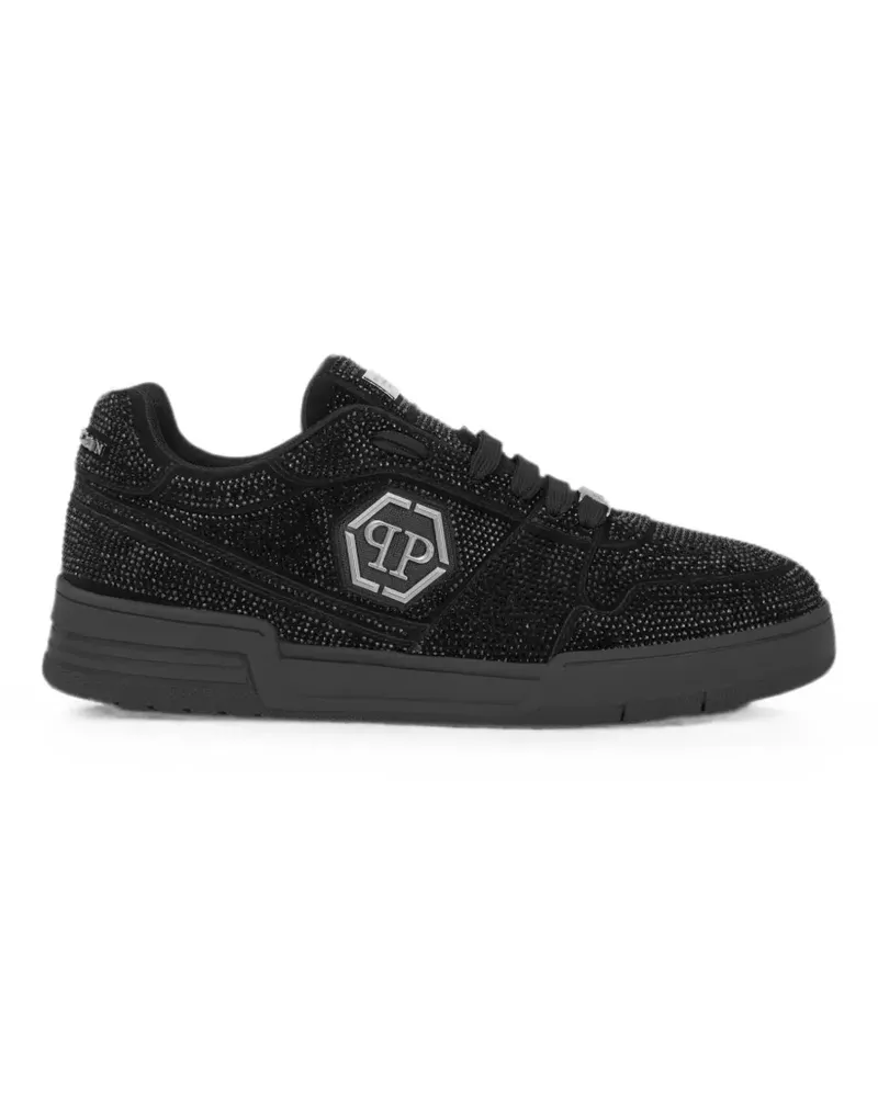 Philipp Plein P-FORCE 78 Strass-Sneakers - Schwarz Schwarz
