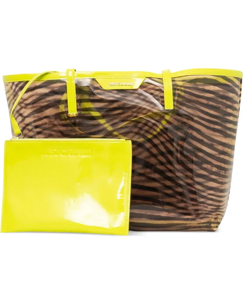 Just Cavalli Schultertasche mit Print - Braun Braun