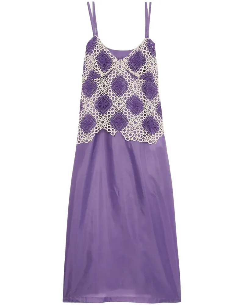 Comme des Garçons Satinkleid im Layering-Look - Violett Violett