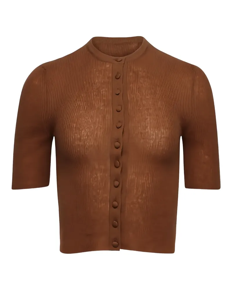 Citizens of humanity Kurzärmeliges Oberteil mit Knöpfen - Braun Braun