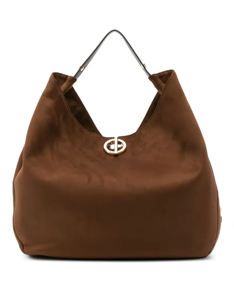 Liu Jo Handtasche mit Logo-Schild - Braun Braun