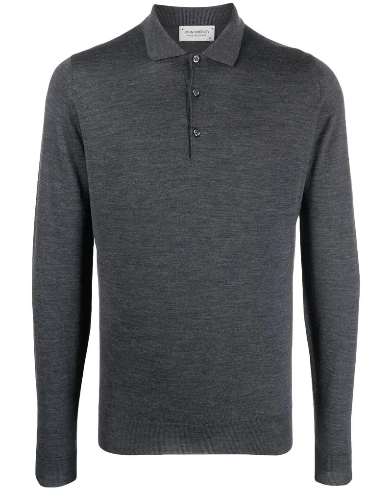 John Smedley Strickpullover mit rundem Ausschnitt Grau