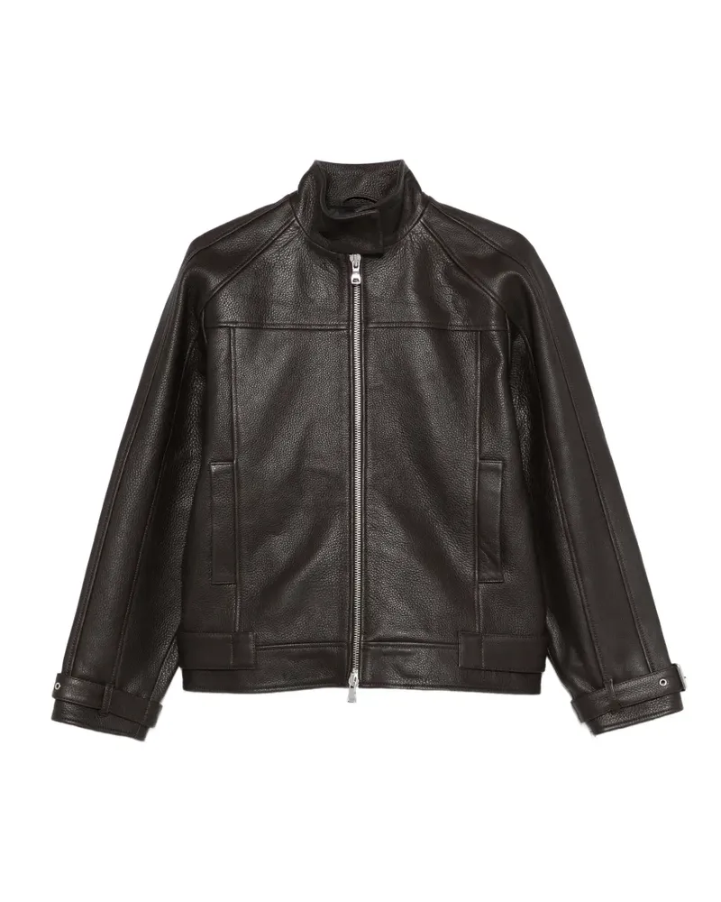 Won Hundred Linea leather jacket - Braun Braun