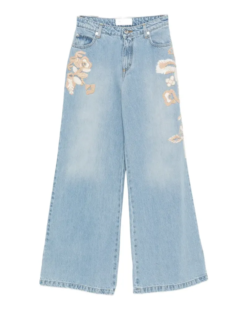 Ermanno Scervino Jeans mit Blumen-Stickerei - Blau Blau