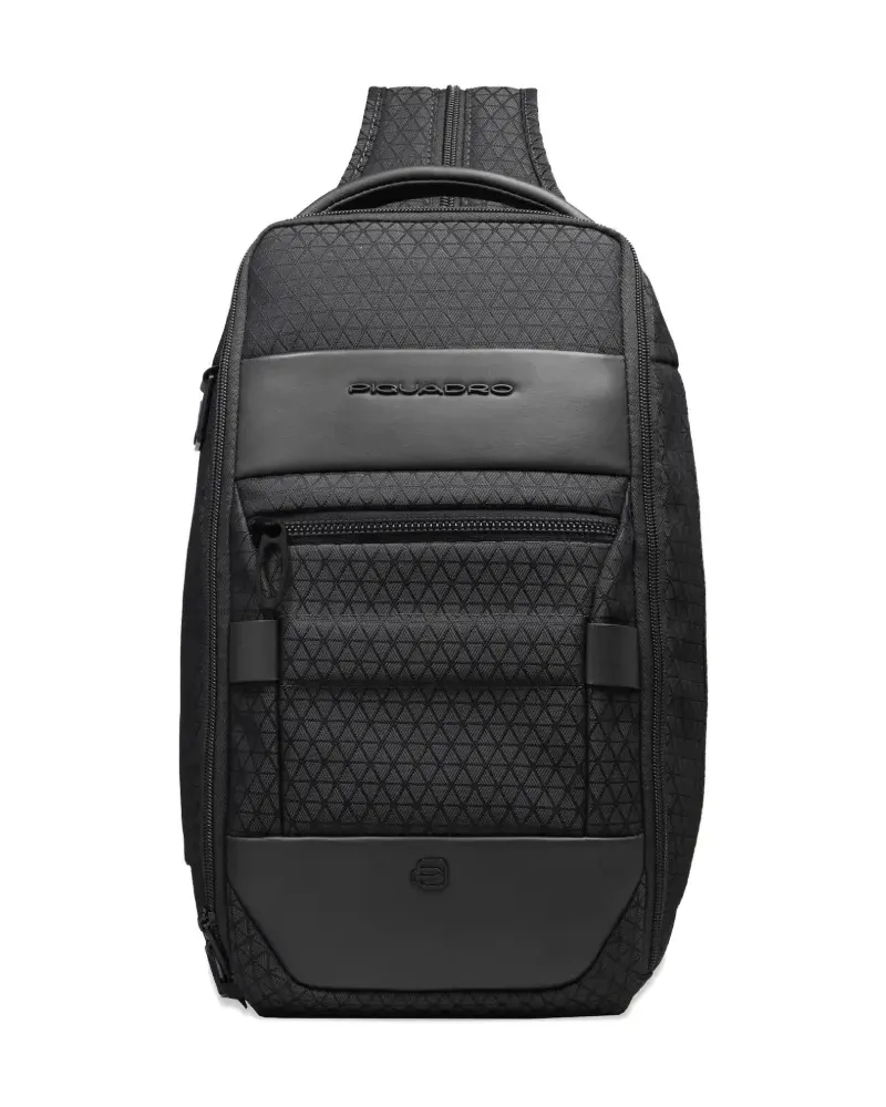 Piquadro top-handle backpack - Schwarz Schwarz