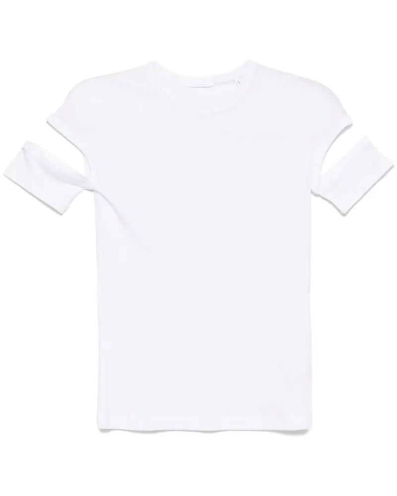 Helmut Lang T-Shirt mit Cut-Out - Weiß Weiß