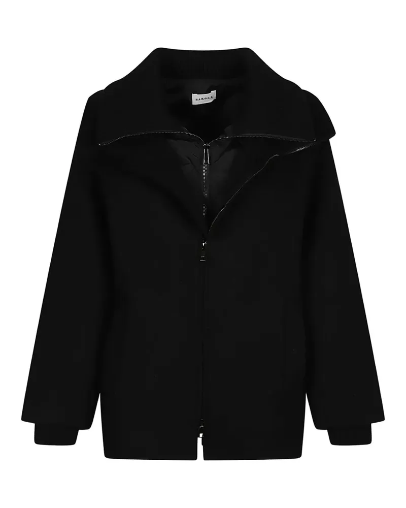 P.A.R.O.S.H. P.A.R.O H. layered zip-up jacket - Schwarz Schwarz