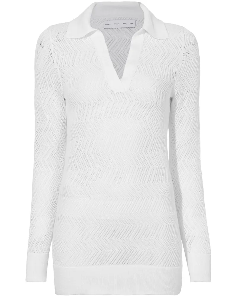 Proenza Schouler Agnes Pullover aus Pointelle-Strick - Weiß Weiß