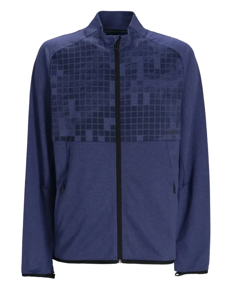 HUGO BOSS Geometrisch gemustertes Sweatshirt mit Reißverschluss - Blau Blau