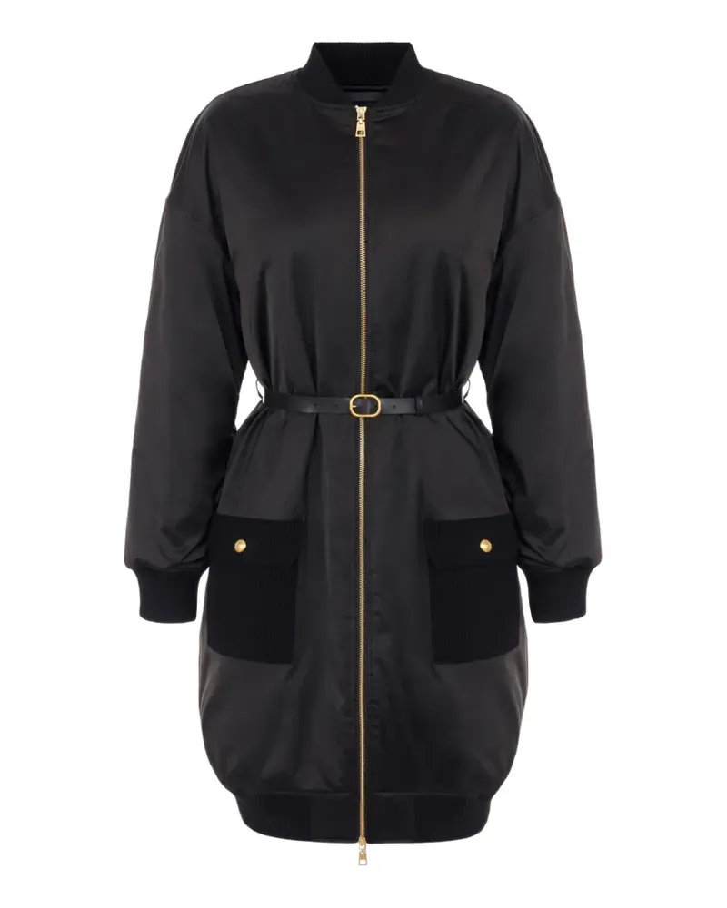 Elisabetta Franchi Daunenjacke aus Voile-Stoff - Schwarz Schwarz