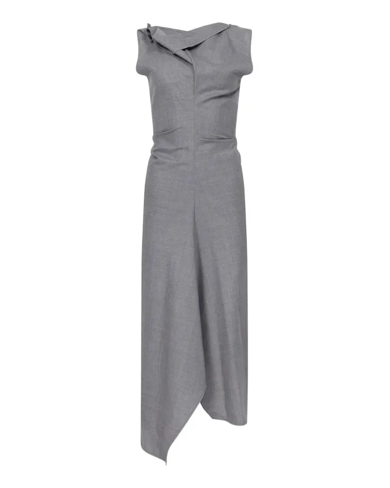 Victoria Beckham Drapiertes Midikleid - Grau Grau
