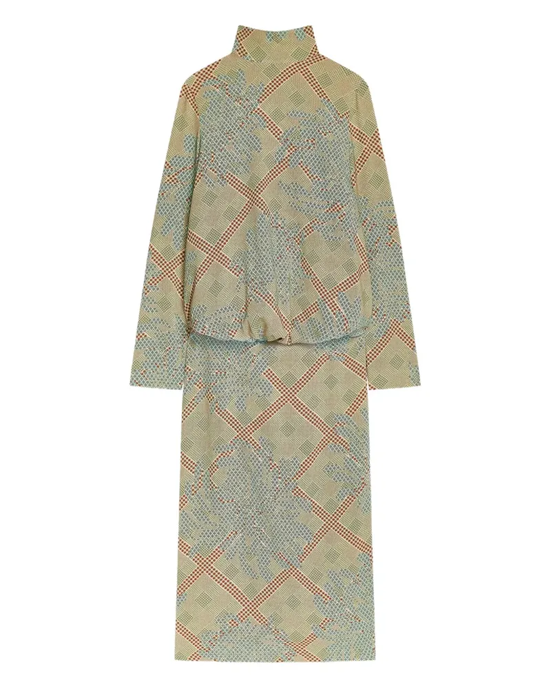Dries van Noten Kleid mit Stehkragen - Grün Grün