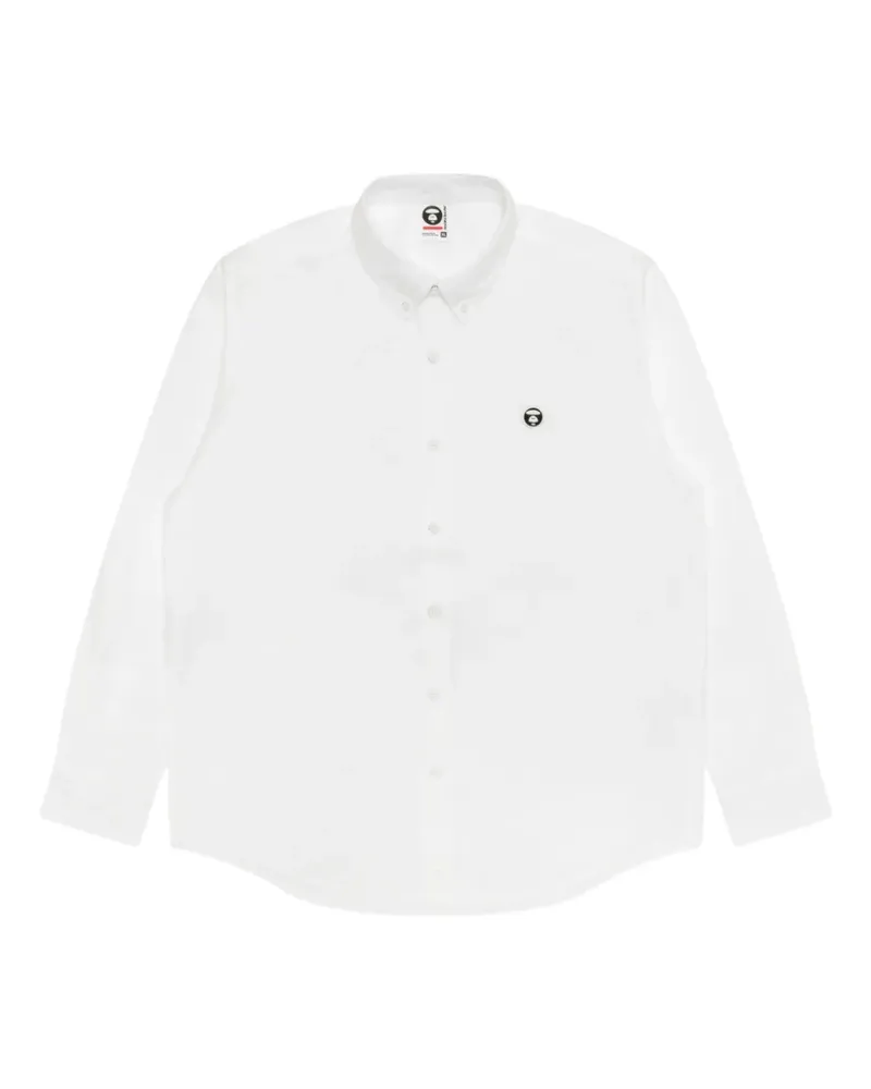 BAPE Aapenow Hemd mit Moonface-Patch - Weiß Weiß
