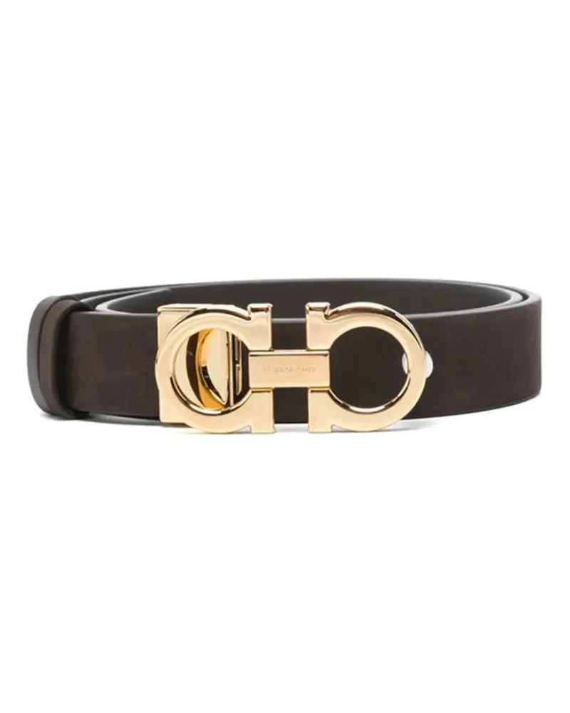 Ferragamo Wildledergürtel mit Gancini-Schnalle - Braun Braun