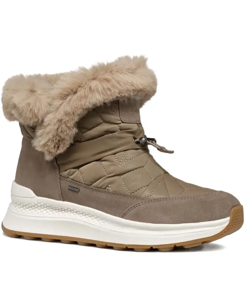 Geox Gesteppte Stiefel aus Faux Fur - Nude Nude
