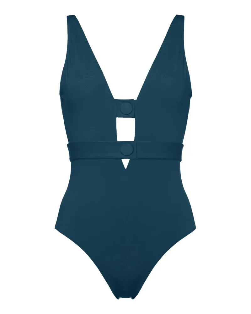 Eres Badeanzug mit V-Ausschnitt - Blau Blau