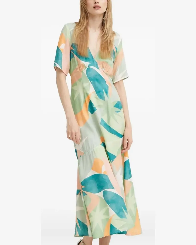 Never Fully Dressed Kleid mit abstraktem Print - Grün Grün