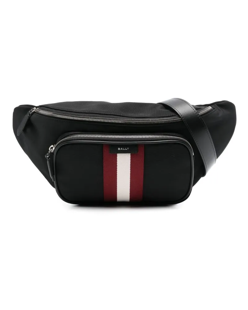 Bally Gürteltasche mit Streifendetail - Schwarz Schwarz