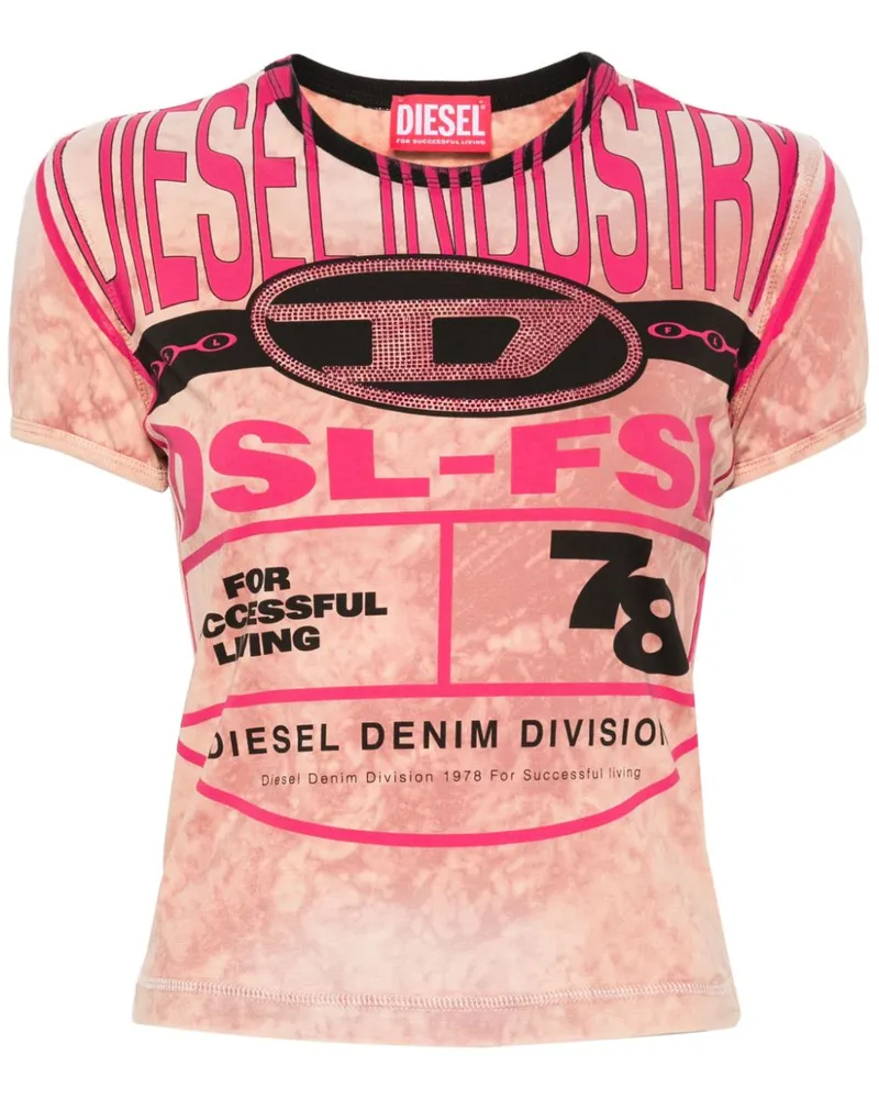 Diesel T-Uncutie-Long-N8 T-Shirt - Nude Nude
