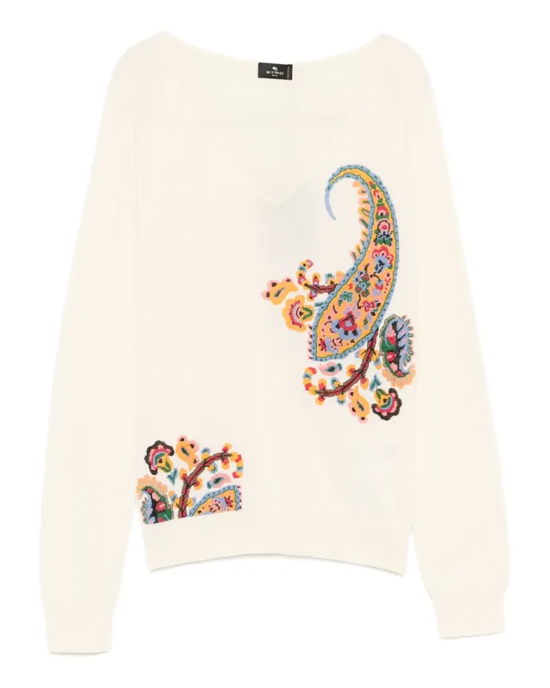 Etro Langarmshirt mit Paisley-Motiv - Nude Nude