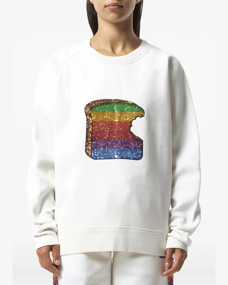 Marc Jacobs sequin-embellished raglan-sleeve sweatshirt - Weiß Weiß