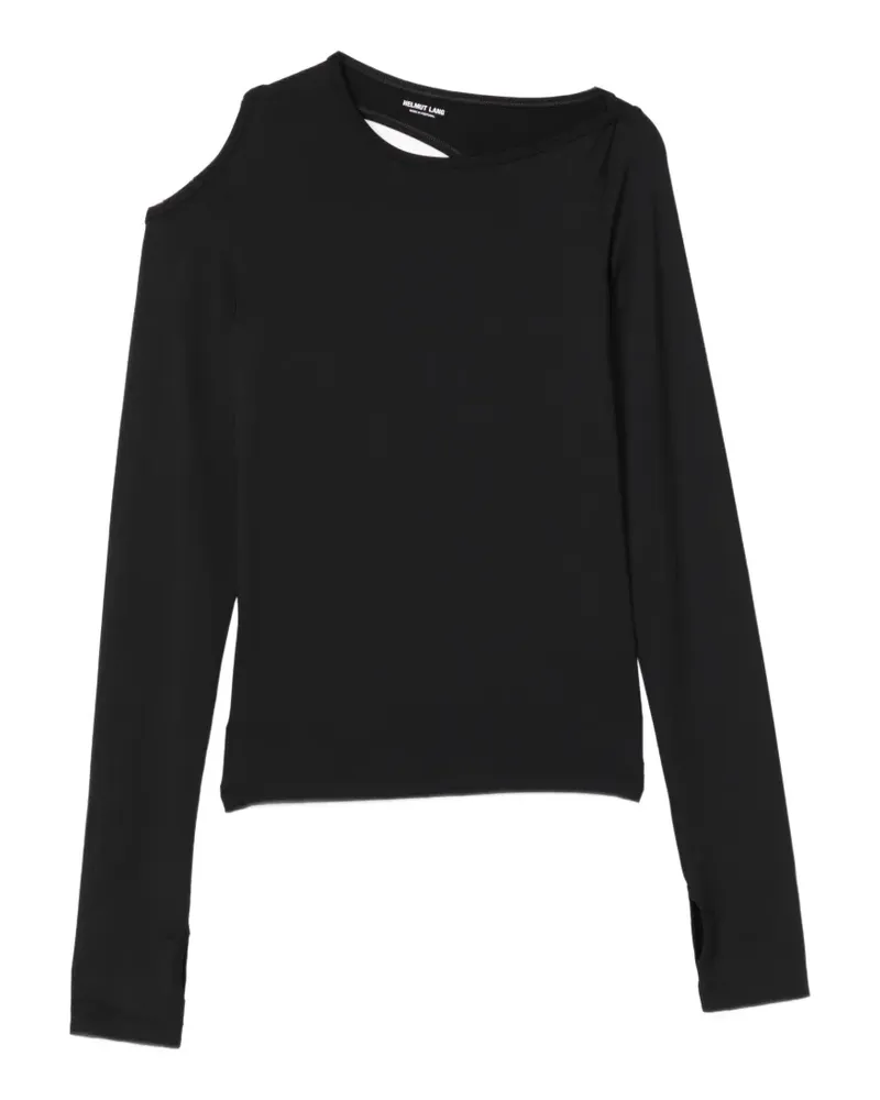 Helmut Lang Langarmshirt mit Cut-Out - Schwarz Schwarz