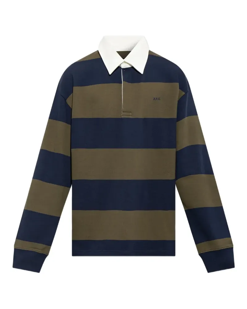 A.P.C. long-sleeve polo shirt - Blau Blau