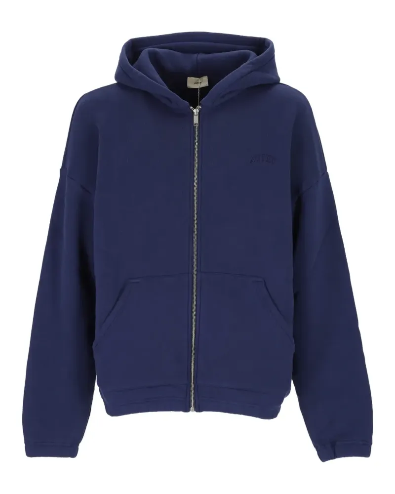 AUTRY logo-embroidered zip-up hoodie - Blau Blau