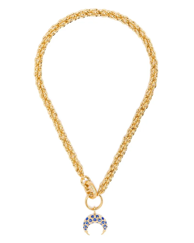 Marine Serre Halskette mit Mondanhänger - Gold Gold