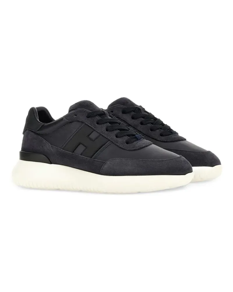Hogan Interactive³ panelled logo-patch sneakers - Blau Blau