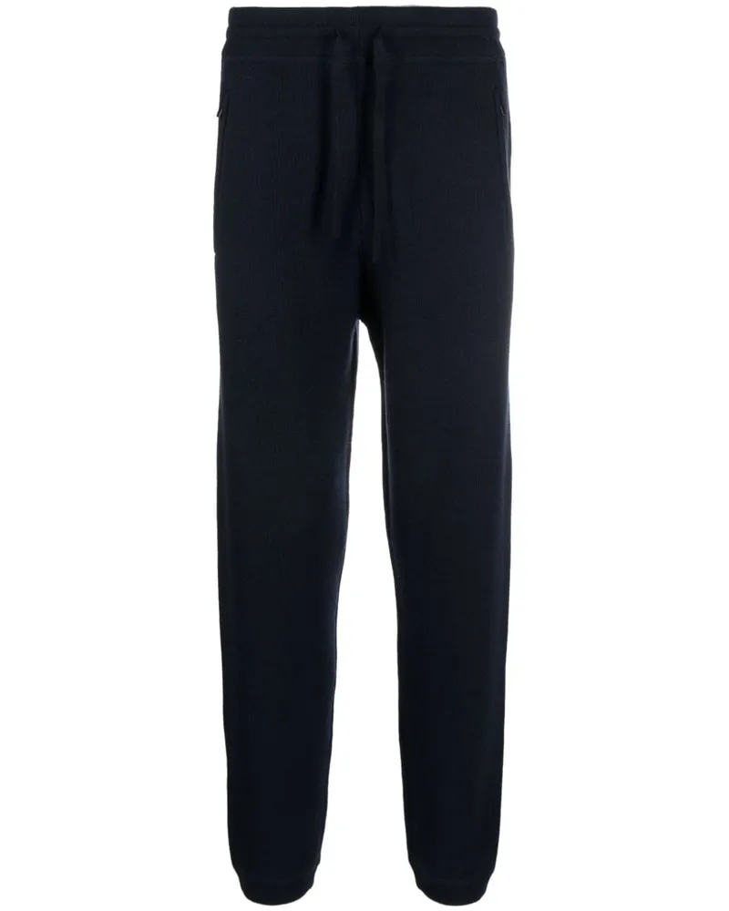 Emporio Armani Gestrickte Hose mit geradem Bein - Blau Blau