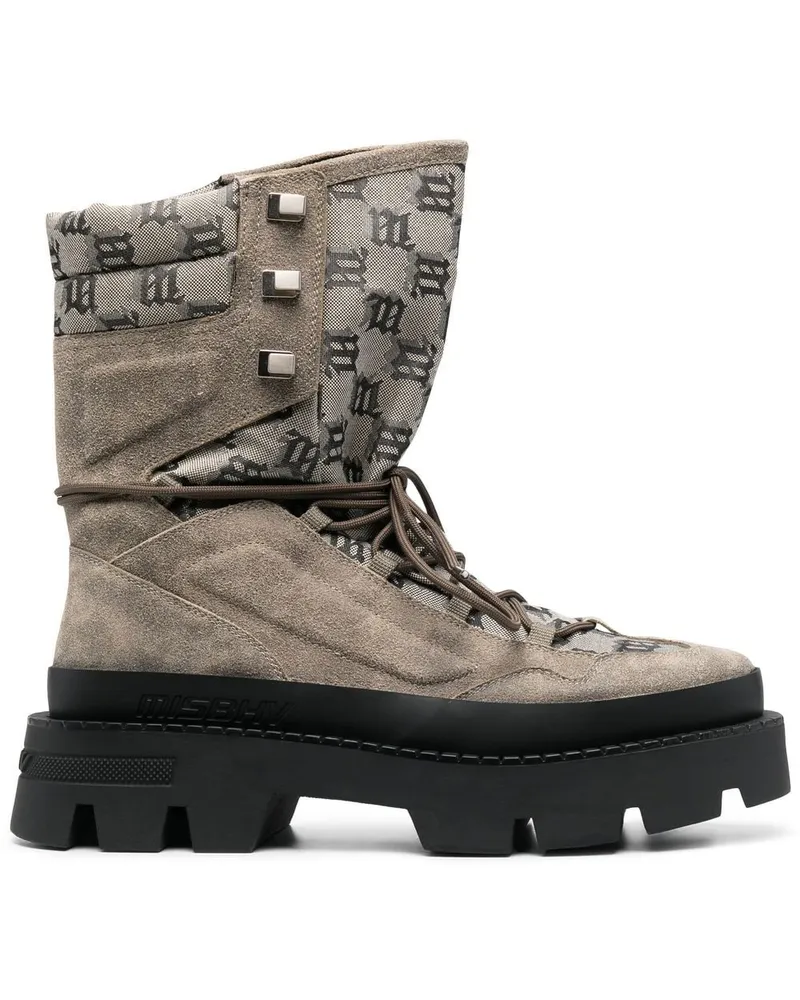 MISBHV High-Top-Sneakers mit Logo-Print - Nude Nude