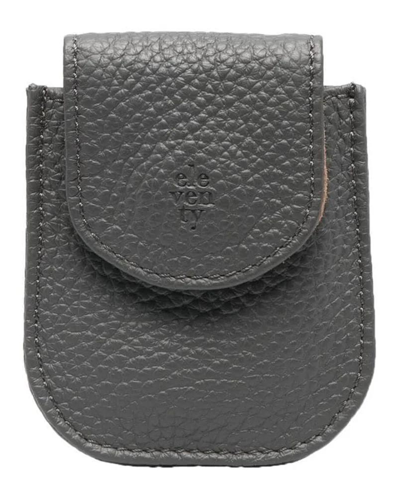 Eleventy Etui mit Logo-Prägung - Grau Grau