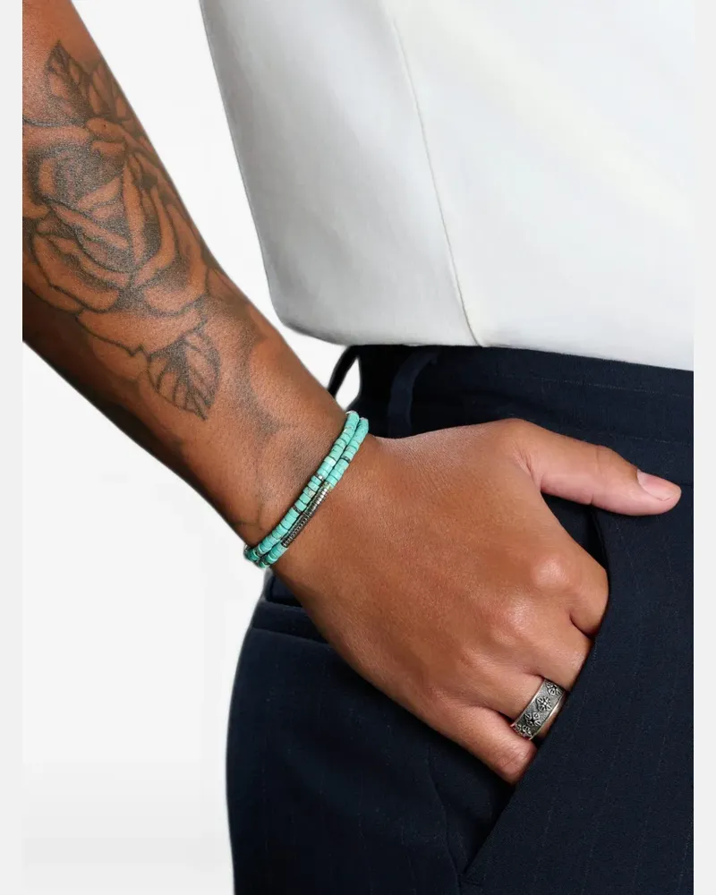 Nialaya Gewickeltes Armband mit Türkis - Blau Blau