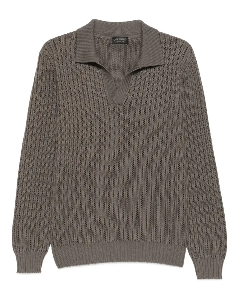 Dell'oglio Pullover mit Lochmuster - Braun Braun