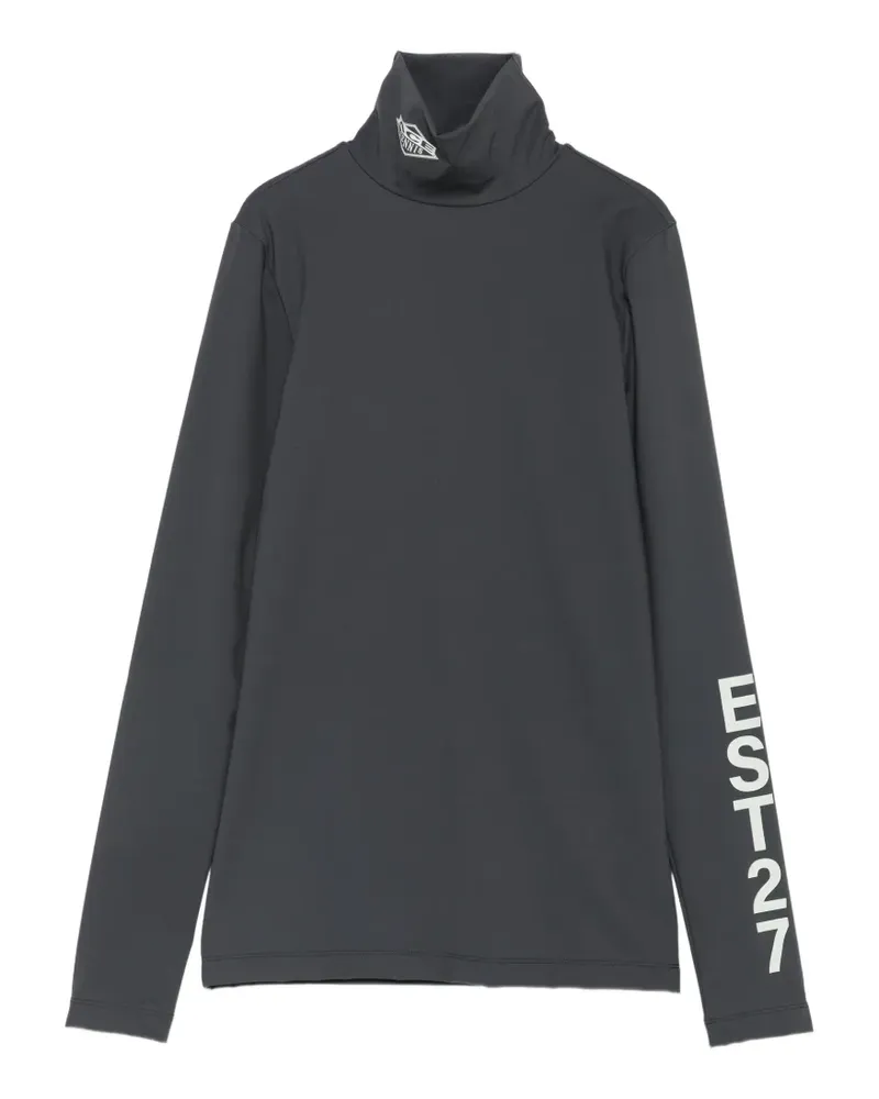 Lacoste logo-print high-neck T-shirt - Grau Grau