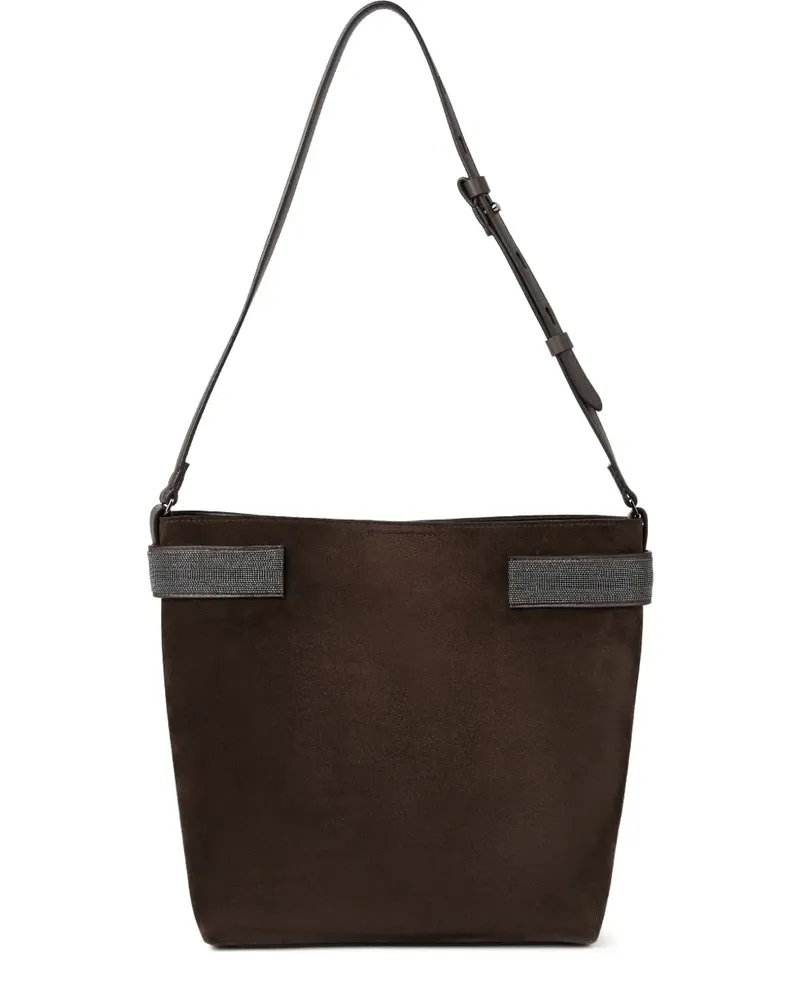Brunello Cucinelli Schultertasche mit Monili-Detail - Braun Braun