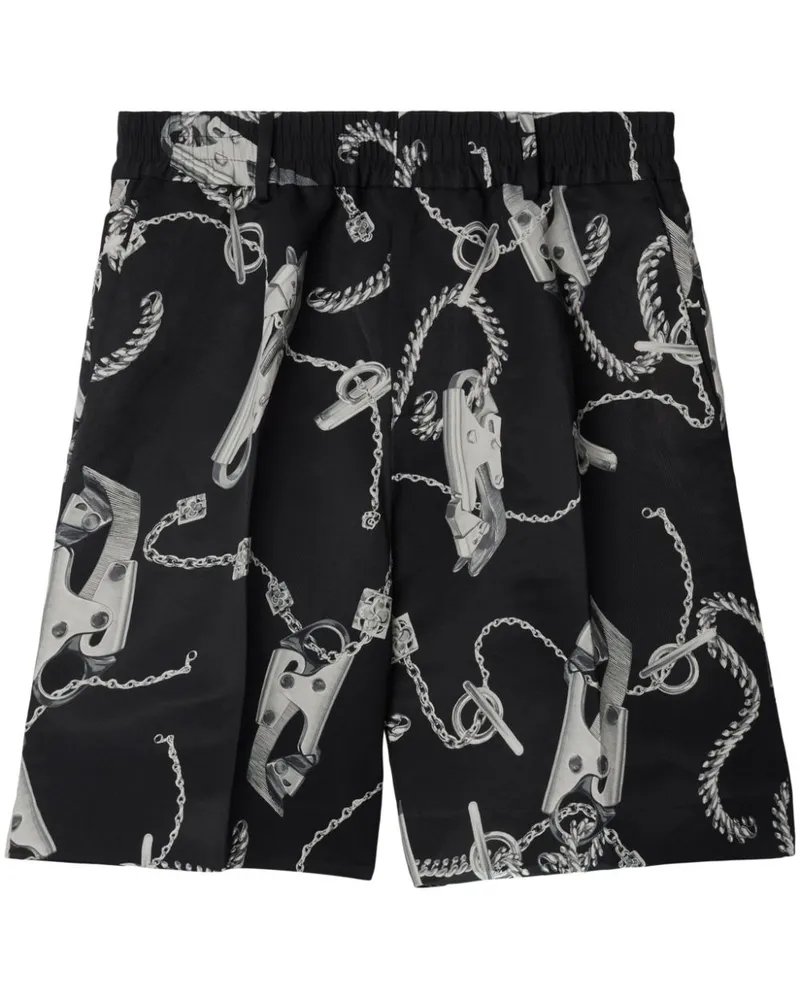 Burberry Shorts mit Ketten-Print - Silber Silber
