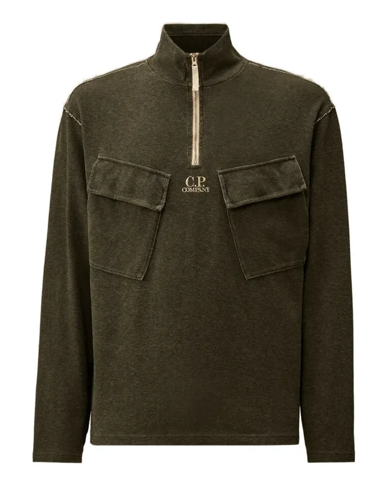 C.P. Company Pullover mit Reißverschlusstasche - Grau Grau