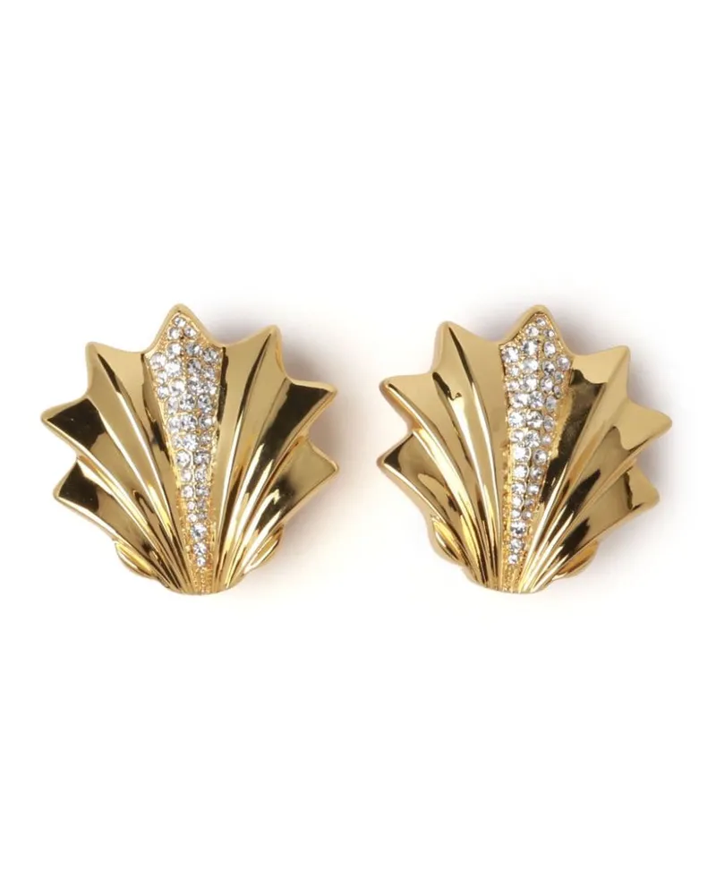 JULIETTA Große Metal Shell Ohrclips - Gold Gold