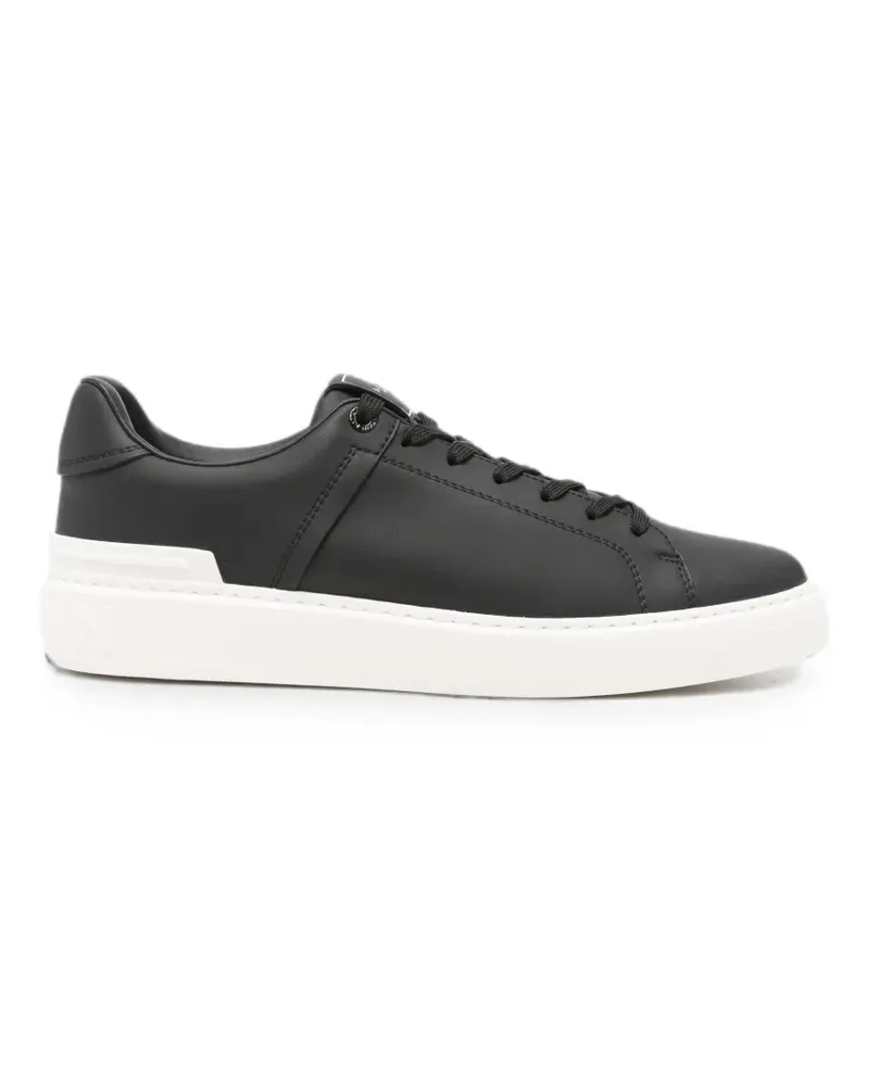Balmain logo-embossed lace-up sneakers - Schwarz Schwarz
