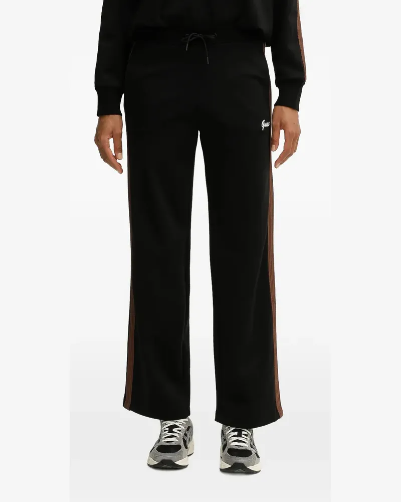 Guess Gestreifte Fabia Jogginghose - Schwarz Schwarz