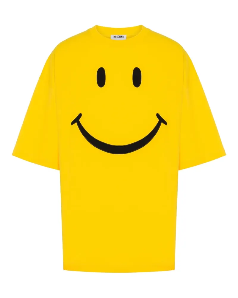 Moschino T-Shirt mit Smiley-Print - Gelb Gelb