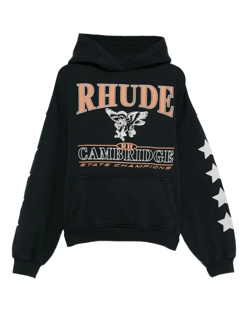 RHUDE Hoodie mit grafischem Print - Schwarz Schwarz