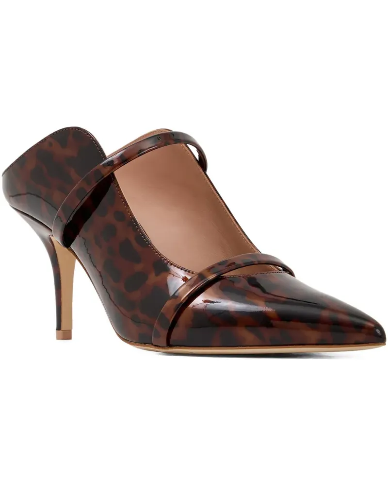 Malone Souliers Maureen Mules mit Leoparden-Print 70mm - Braun Braun