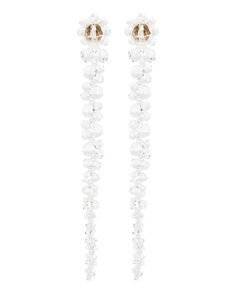 Simone Rocha Drip Hängeohrringe mit Kristallen - Nude Nude