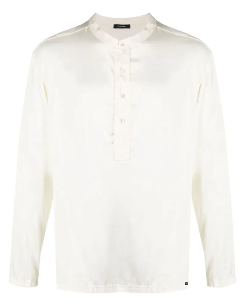 Tom Ford Hemd aus Satin - Nude Nude