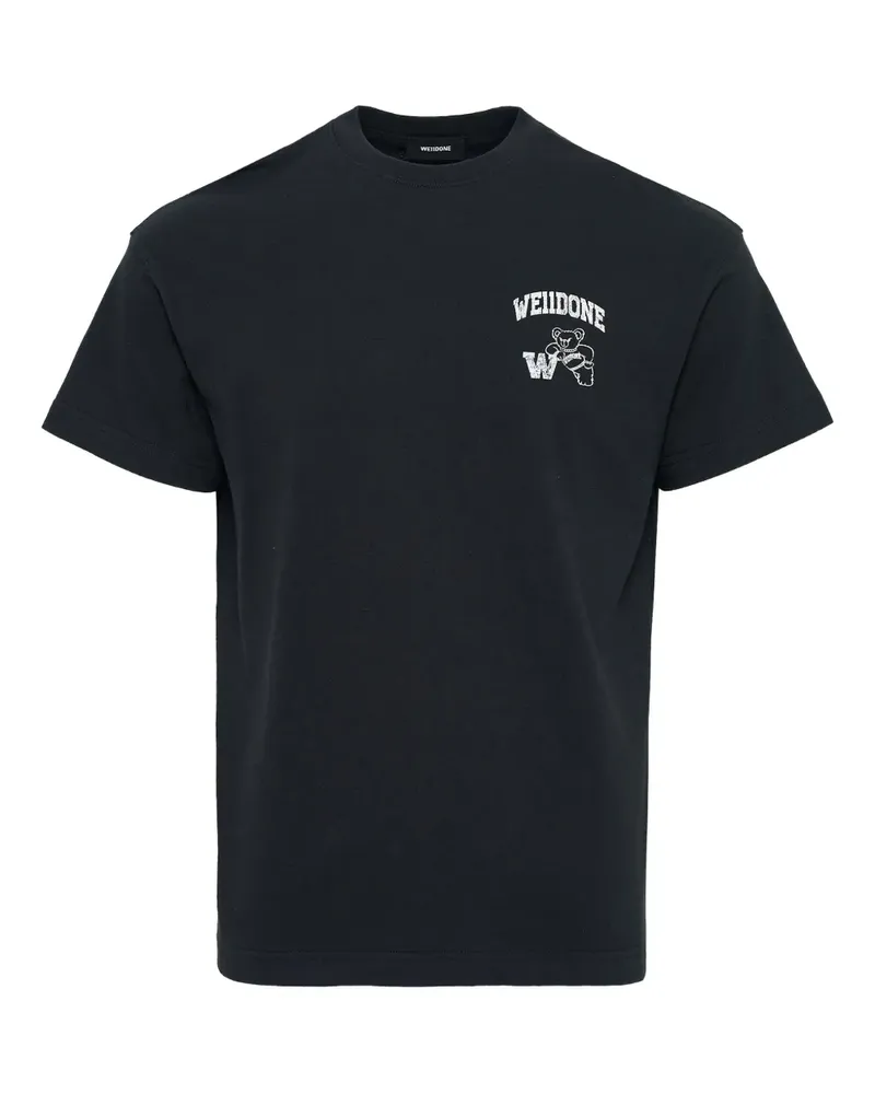 WE 11 DONE cotton T-shirt - Schwarz Schwarz