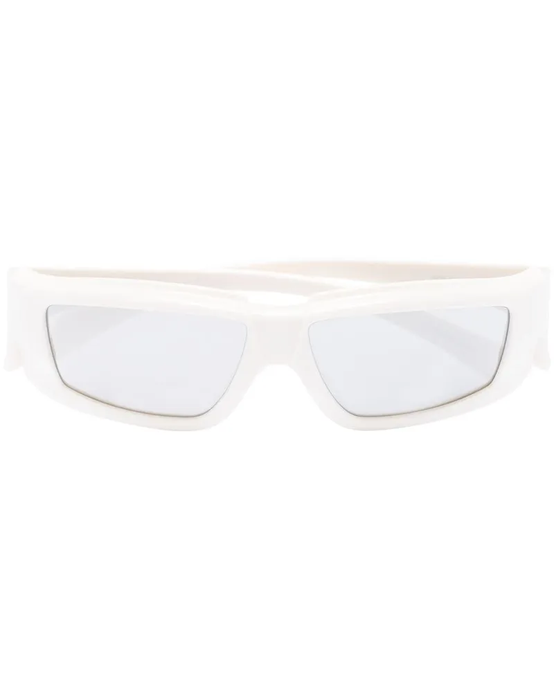 Rick Owens Sonnenbrille mit eckigem Gestell - Grau Grau