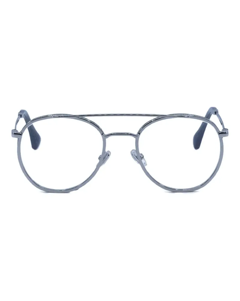 Jimmy Choo double-bridge round-frame glasses - Silber Silber
